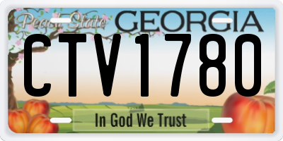 GA license plate CTV1780