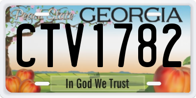GA license plate CTV1782