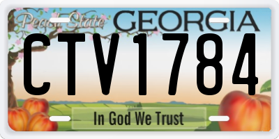GA license plate CTV1784