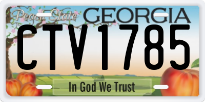 GA license plate CTV1785