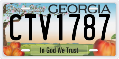 GA license plate CTV1787