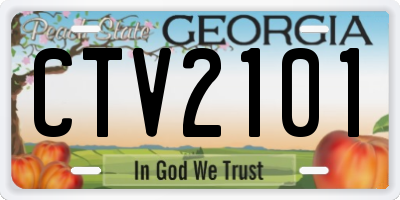 GA license plate CTV2101