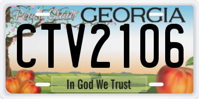 GA license plate CTV2106