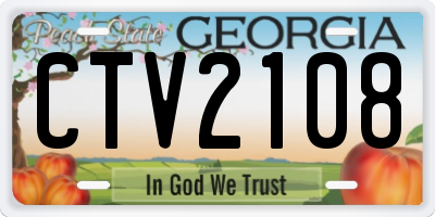 GA license plate CTV2108