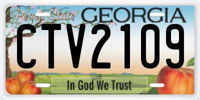 GA license plate CTV2109