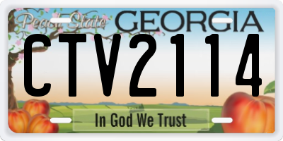GA license plate CTV2114