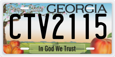 GA license plate CTV2115