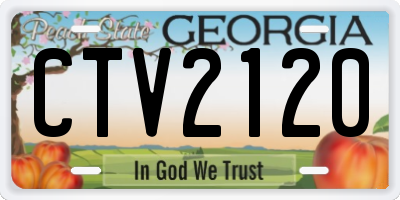 GA license plate CTV2120