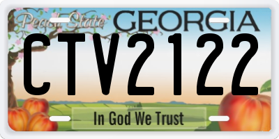 GA license plate CTV2122