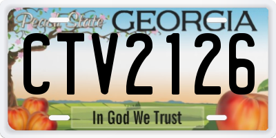 GA license plate CTV2126