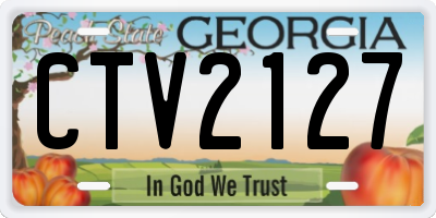 GA license plate CTV2127