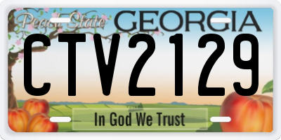 GA license plate CTV2129