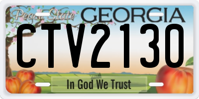 GA license plate CTV2130
