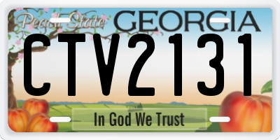 GA license plate CTV2131