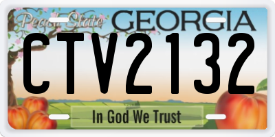 GA license plate CTV2132