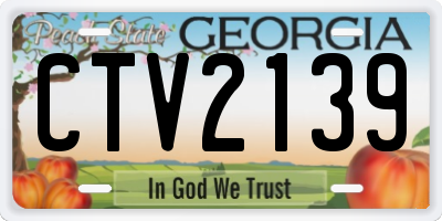 GA license plate CTV2139