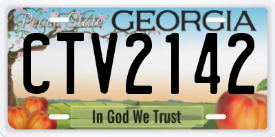 GA license plate CTV2142