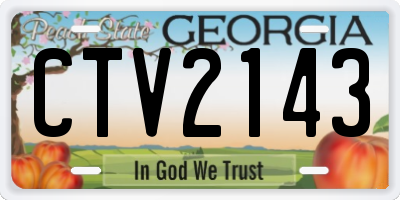 GA license plate CTV2143