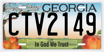 GA license plate CTV2149
