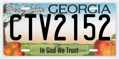 GA license plate CTV2152