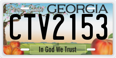 GA license plate CTV2153