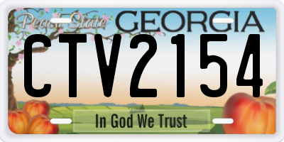 GA license plate CTV2154
