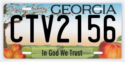 GA license plate CTV2156