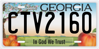 GA license plate CTV2160