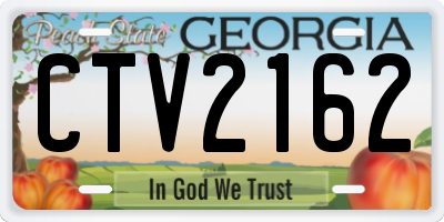 GA license plate CTV2162