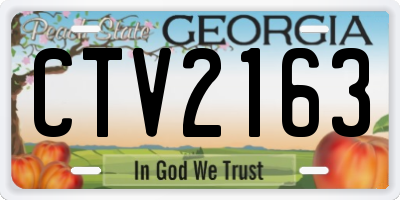 GA license plate CTV2163