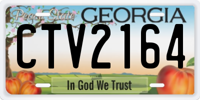 GA license plate CTV2164