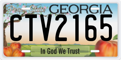 GA license plate CTV2165