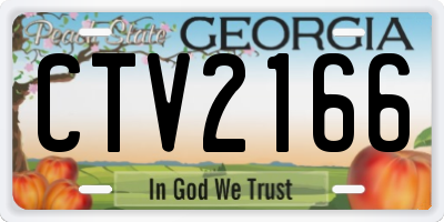 GA license plate CTV2166