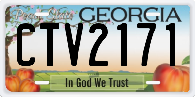 GA license plate CTV2171