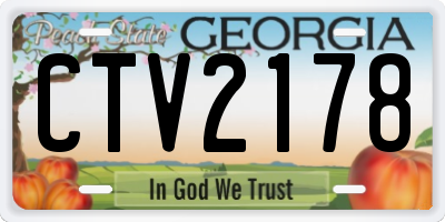 GA license plate CTV2178