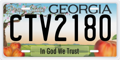 GA license plate CTV2180