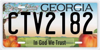 GA license plate CTV2182