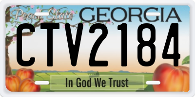 GA license plate CTV2184
