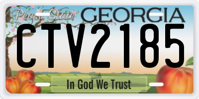 GA license plate CTV2185