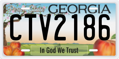 GA license plate CTV2186