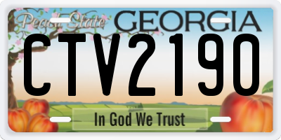 GA license plate CTV2190