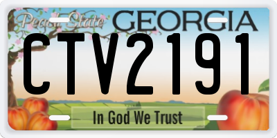 GA license plate CTV2191