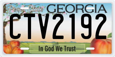 GA license plate CTV2192