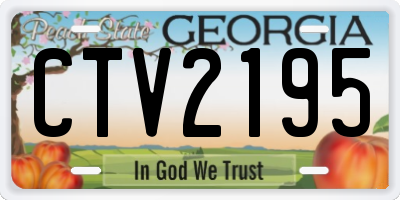 GA license plate CTV2195