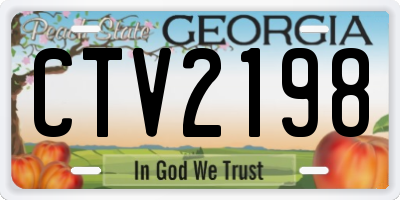 GA license plate CTV2198