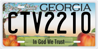 GA license plate CTV2210