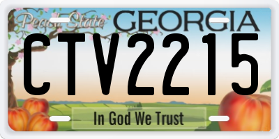 GA license plate CTV2215