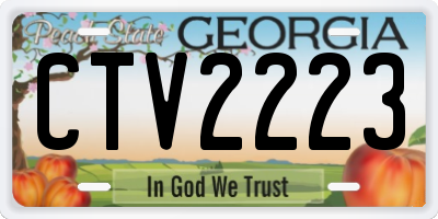 GA license plate CTV2223