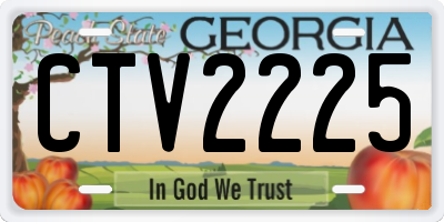 GA license plate CTV2225