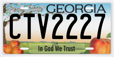 GA license plate CTV2227